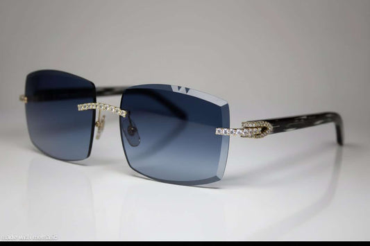 Buff style moissanite glasses