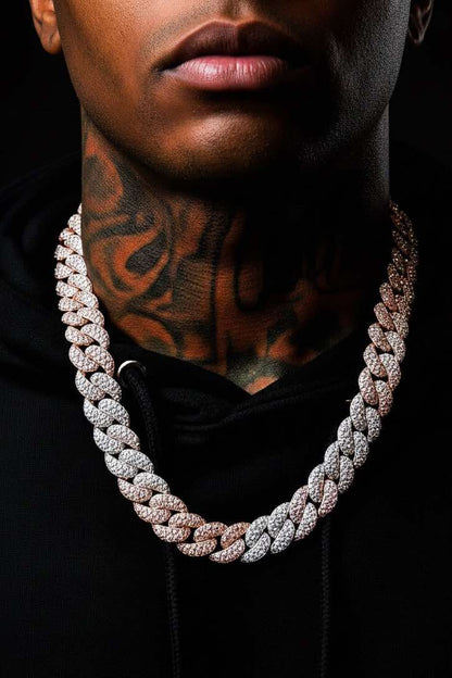 Two tone zone 10mm Cuban chain
