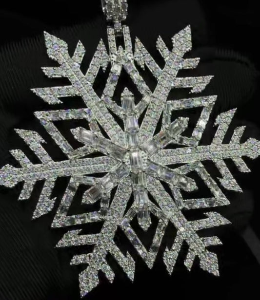 Forever frozen snow flake pendant     (pendant only ,chain sold separately )